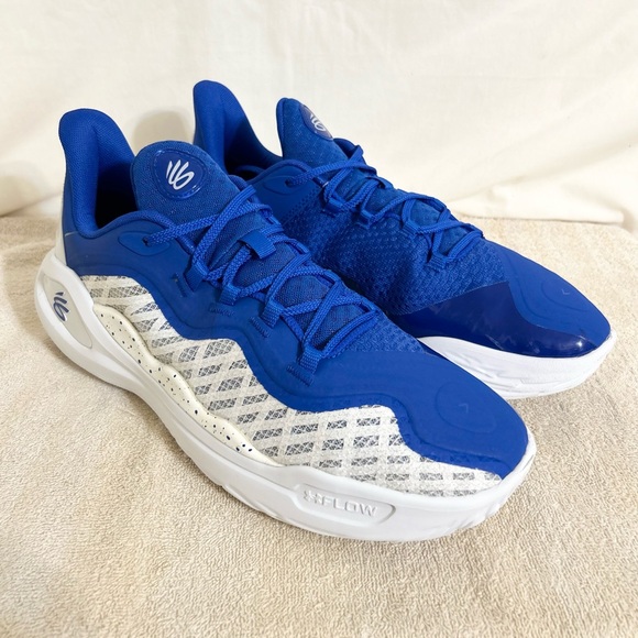 Under Armour Curry Flow 11 Blue/White size 13 MEN’S BASKETBALL SHOES - Picture 2 of 9